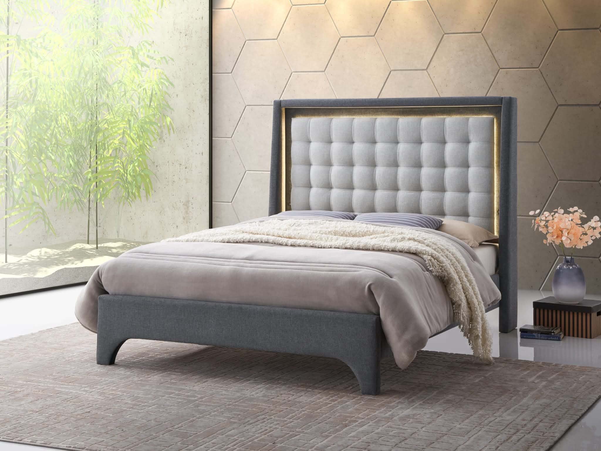Kilkenny LED Upholstered Bed Frame
