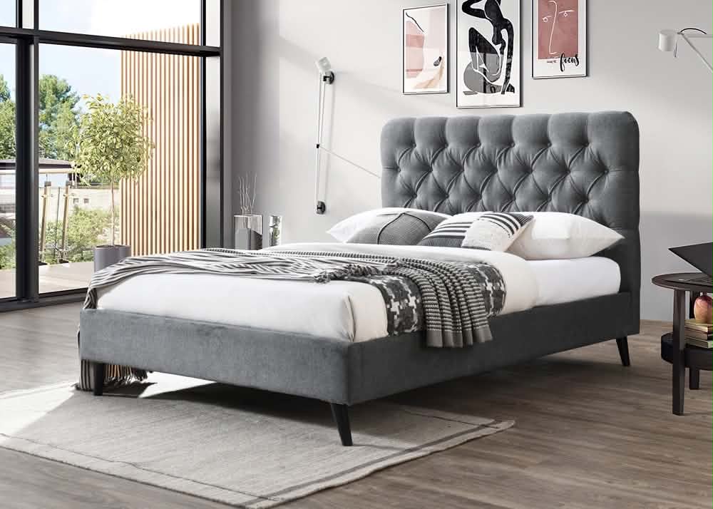 Cashel Tufted Upholstered Bed Frame